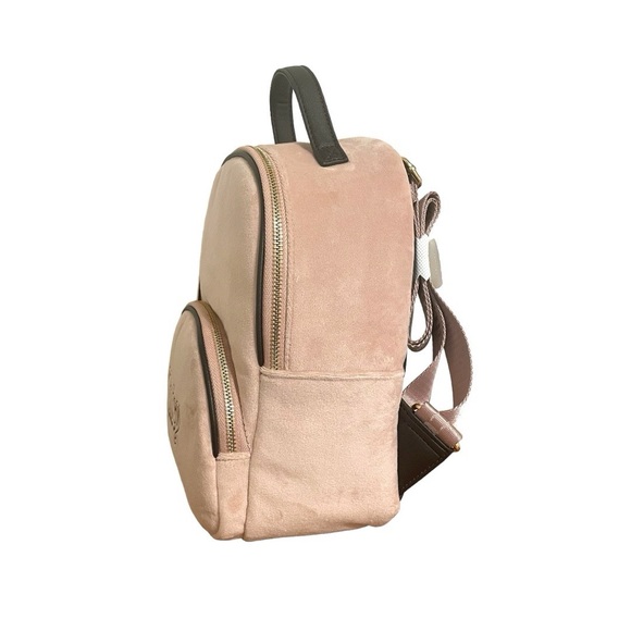 Juicy Couture Dusty Blush Velour Queen Of Everything Backpack NWT - Picture 9 of 10